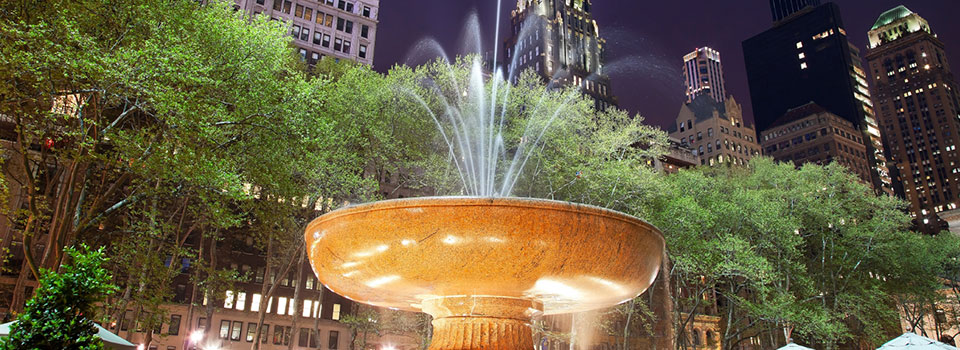 Water fountain in city